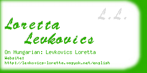 loretta levkovics business card